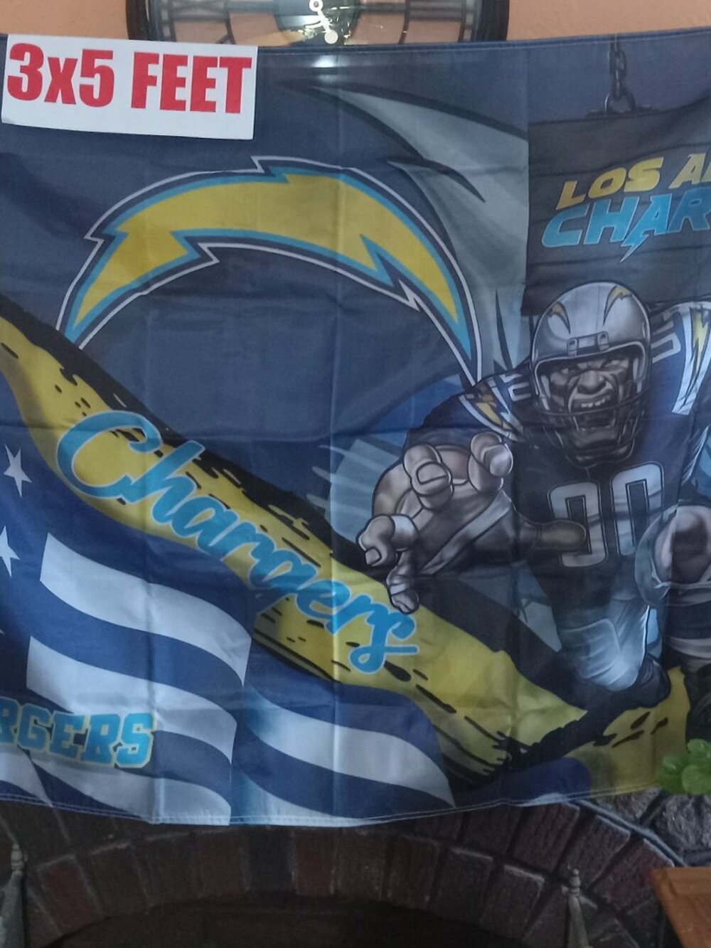 Los Angeles Chargers & Stripes & Steroids NFL 3X5 Feet Flag Banner